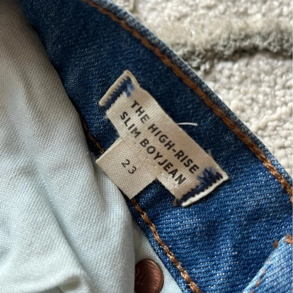 Madewell jeans Slim boyfriend high rise Paint Splatter K7544 23 new - Picture 4 of 14